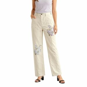 Lauren Ralph Lauren Jeans Size 22W Floral Printed High Rise Wide Leg Carpenter